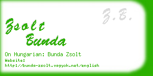 zsolt bunda business card